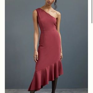 Anthropology - hutch one shoulder cocktail dress